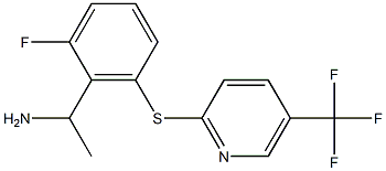 1-(2-fluoro-6-{[5-(trifluoromethyl)pyridin-2-yl]sulfanyl}phenyl)ethan-1-amine Struktur