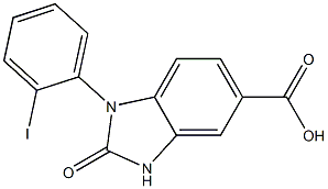 1-(2-iodophenyl)-2-oxo-2,3-dihydro-1H-1,3-benzodiazole-5-carboxylic acid Struktur