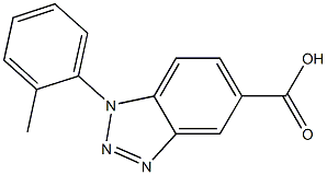 1-(2-methylphenyl)-1H-1,2,3-benzotriazole-5-carboxylic acid Struktur