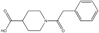 1-(2-phenylacetyl)piperidine-4-carboxylic acid Struktur