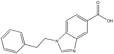 1-(2-phenylethyl)-1H-1,3-benzodiazole-5-carboxylic acid Struktur