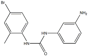 1-(3-aminophenyl)-3-(4-bromo-2-methylphenyl)urea Struktur