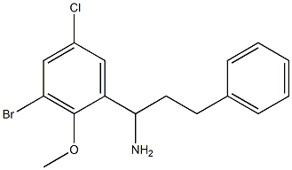 1-(3-bromo-5-chloro-2-methoxyphenyl)-3-phenylpropan-1-amine Struktur