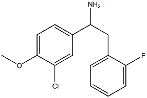 1-(3-chloro-4-methoxyphenyl)-2-(2-fluorophenyl)ethan-1-amine Struktur