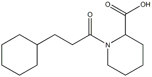 1-(3-cyclohexylpropanoyl)piperidine-2-carboxylic acid Struktur