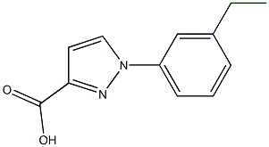 1-(3-ethylphenyl)-1H-pyrazole-3-carboxylic acid Struktur