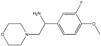 1-(3-fluoro-4-methoxyphenyl)-2-(morpholin-4-yl)ethan-1-amine Struktur