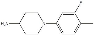 1-(3-fluoro-4-methylphenyl)piperidin-4-amine Struktur