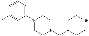 1-(3-methylphenyl)-4-(piperidin-4-ylmethyl)piperazine Struktur