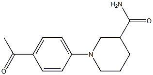 1-(4-acetylphenyl)piperidine-3-carboxamide Struktur