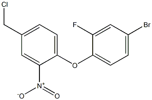 1-(4-bromo-2-fluorophenoxy)-4-(chloromethyl)-2-nitrobenzene Struktur