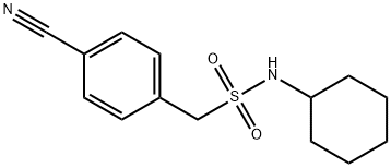 1-(4-cyanophenyl)-N-cyclohexylmethanesulfonamide Struktur