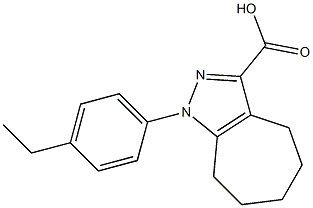 1-(4-ethylphenyl)-1,4,5,6,7,8-hexahydrocyclohepta[c]pyrazole-3-carboxylic acid Struktur