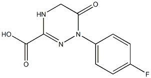 1-(4-fluorophenyl)-6-oxo-1,4,5,6-tetrahydro-1,2,4-triazine-3-carboxylic acid Struktur