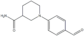 1-(4-formylphenyl)piperidine-3-carboxamide Struktur