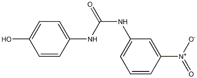 1-(4-hydroxyphenyl)-3-(3-nitrophenyl)urea Struktur