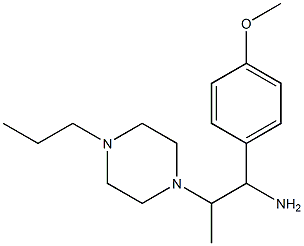 1-(4-methoxyphenyl)-2-(4-propylpiperazin-1-yl)propan-1-amine Struktur