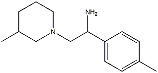 1-(4-methylphenyl)-2-(3-methylpiperidin-1-yl)ethanamine Struktur