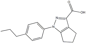 1-(4-propylphenyl)-1H,4H,5H,6H-cyclopenta[c]pyrazole-3-carboxylic acid Struktur