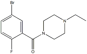 1-(5-bromo-2-fluorobenzoyl)-4-ethylpiperazine Struktur