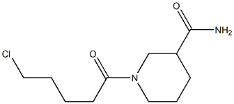 1-(5-chloropentanoyl)piperidine-3-carboxamide Struktur