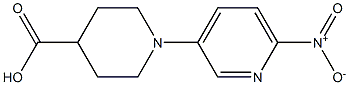 1-(6-nitropyridin-3-yl)piperidine-4-carboxylic acid Struktur