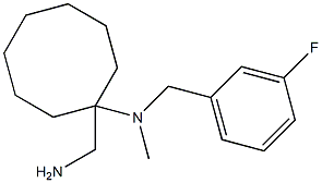 1-(aminomethyl)-N-[(3-fluorophenyl)methyl]-N-methylcyclooctan-1-amine Struktur