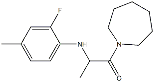 1-(azepan-1-yl)-2-[(2-fluoro-4-methylphenyl)amino]propan-1-one Struktur