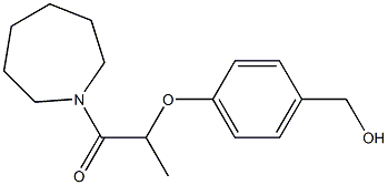 1-(azepan-1-yl)-2-[4-(hydroxymethyl)phenoxy]propan-1-one Struktur