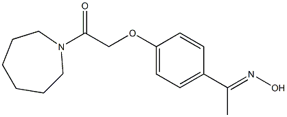 1-(azepan-1-yl)-2-{4-[1-(hydroxyimino)ethyl]phenoxy}ethan-1-one Struktur