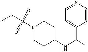 1-(ethanesulfonyl)-N-[1-(pyridin-4-yl)ethyl]piperidin-4-amine Struktur