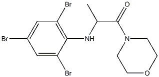 1-(morpholin-4-yl)-2-[(2,4,6-tribromophenyl)amino]propan-1-one Struktur