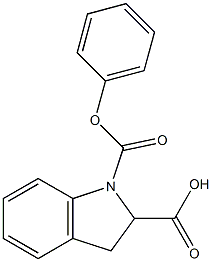 1-(phenoxycarbonyl)-2,3-dihydro-1H-indole-2-carboxylic acid Struktur