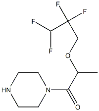 1-(piperazin-1-yl)-2-(2,2,3,3-tetrafluoropropoxy)propan-1-one Struktur