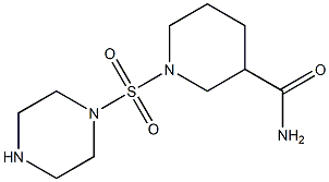 1-(piperazine-1-sulfonyl)piperidine-3-carboxamide Struktur