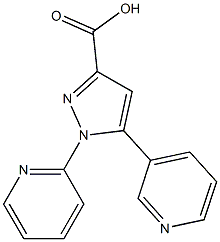 1-(pyridin-2-yl)-5-(pyridin-3-yl)-1H-pyrazole-3-carboxylic acid Struktur