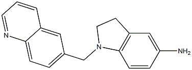 1-(quinolin-6-ylmethyl)-2,3-dihydro-1H-indol-5-amine Struktur