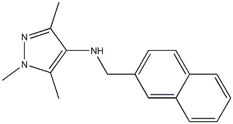 1,3,5-trimethyl-N-(naphthalen-2-ylmethyl)-1H-pyrazol-4-amine Struktur