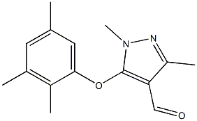 1,3-dimethyl-5-(2,3,5-trimethylphenoxy)-1H-pyrazole-4-carbaldehyde Struktur