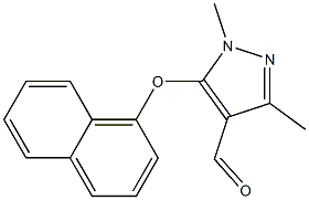 1,3-dimethyl-5-(naphthalen-1-yloxy)-1H-pyrazole-4-carbaldehyde Struktur