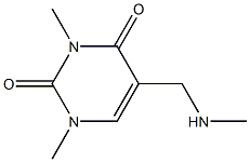 1,3-dimethyl-5-[(methylamino)methyl]-1,2,3,4-tetrahydropyrimidine-2,4-dione Struktur