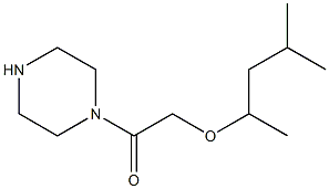 1-[(1,3-dimethylbutoxy)acetyl]piperazine Struktur