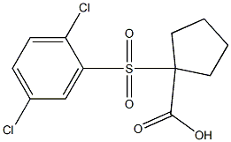 1-[(2,5-dichlorophenyl)sulfonyl]cyclopentanecarboxylic acid Struktur