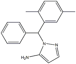 1-[(2,5-dimethylphenyl)(phenyl)methyl]-1H-pyrazol-5-amine Struktur