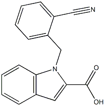 1-[(2-cyanophenyl)methyl]-1H-indole-2-carboxylic acid Struktur