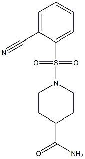 1-[(2-cyanophenyl)sulfonyl]piperidine-4-carboxamide Struktur