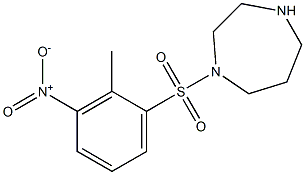 1-[(2-methyl-3-nitrobenzene)sulfonyl]-1,4-diazepane Struktur