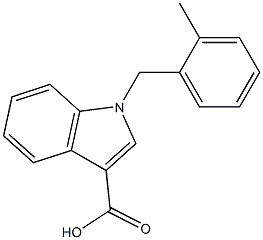 1-[(2-methylphenyl)methyl]-1H-indole-3-carboxylic acid Struktur