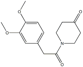 1-[(3,4-dimethoxyphenyl)acetyl]piperidin-4-one Struktur