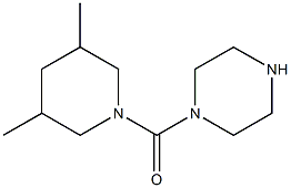 1-[(3,5-dimethylpiperidin-1-yl)carbonyl]piperazine Struktur